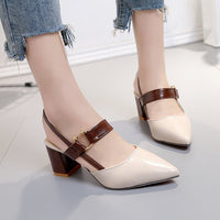 NAAZ Premium Leather Finish block heels