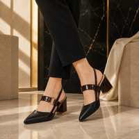 NAAZ Premium Leather Finish block heels