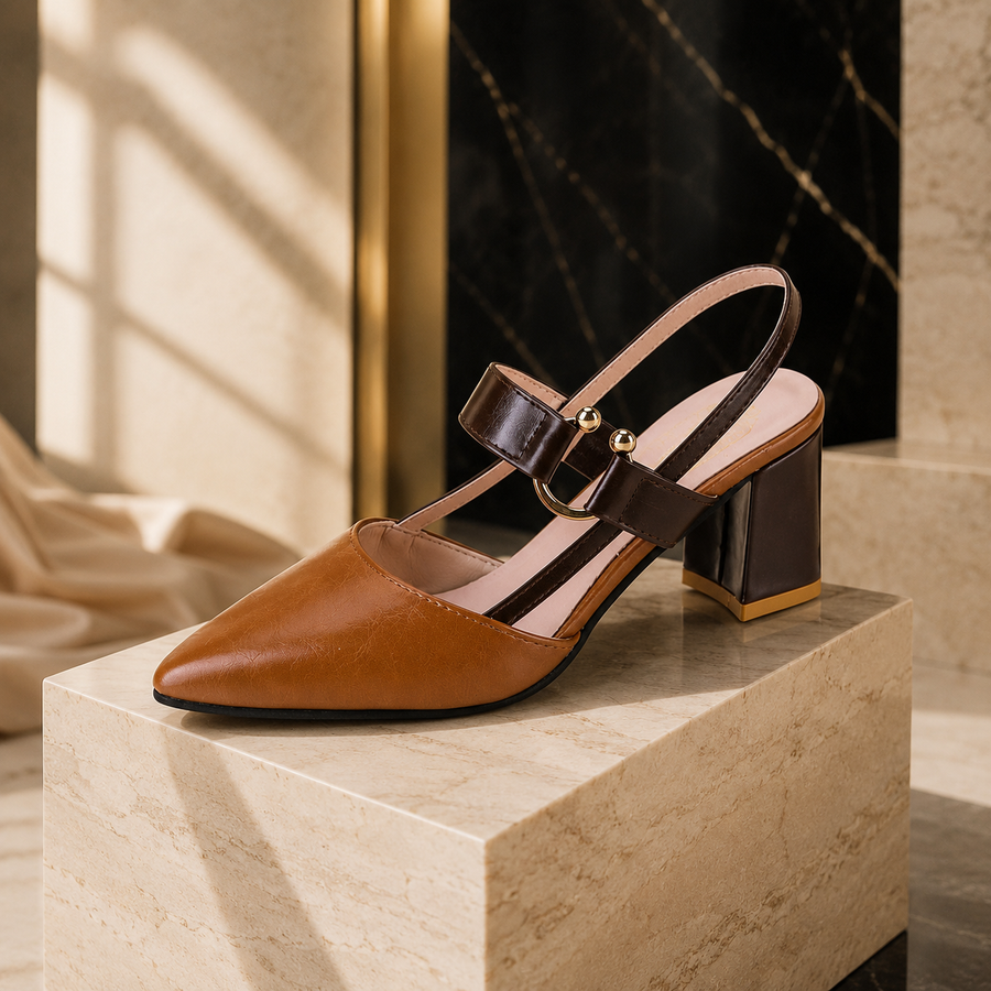 NAAZ Premium Leather Finish  block heels