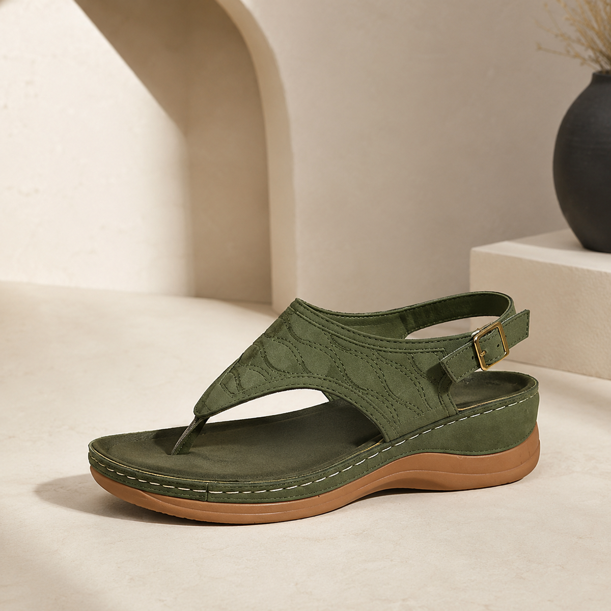 NAAZ Luxe Lightweight Anti-Slip Casual Walking Sandals for Women