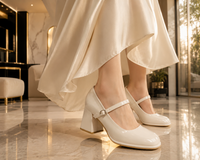 NAAZ Premium Patent Leather Block Heels